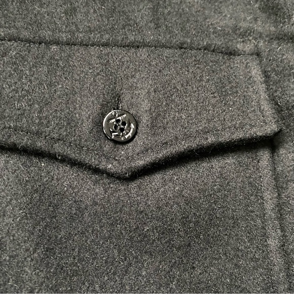 Schott NYC Black CPO Wool Blend Work Shirt Jacket EUC XXL style 7810 - Picture 5 of 14